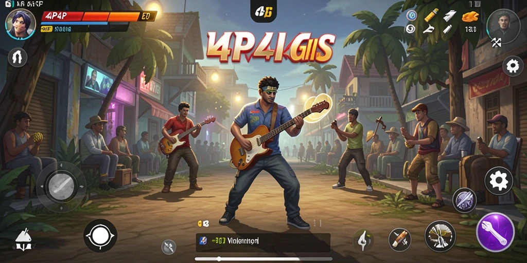 Screenshot utama menampilkan gameplay 4P4P yang seru dan interaktif.