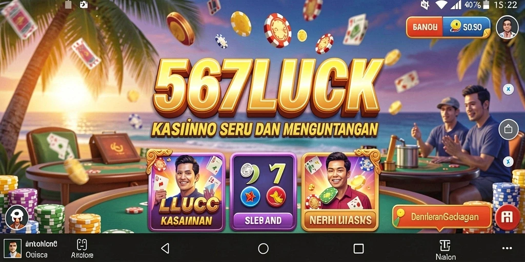 Screenshot utama 567LUCK menampilkan grafis menarik dari gameplay Kasino.