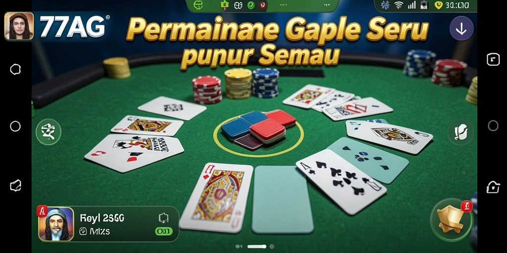 Gameplay Gaple seru dengan grafik menarik dan fitur interaktif.