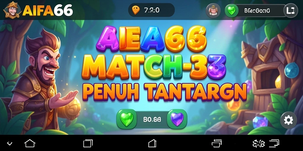 Tampilan gameplay seru AIFA66 dengan elemen Match-3.