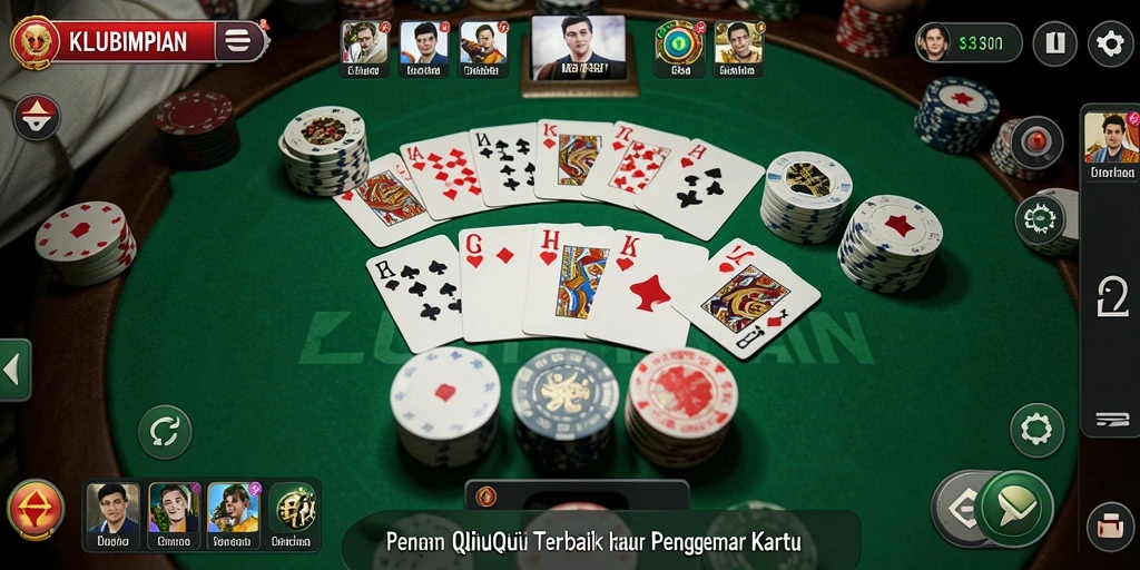 Tampilan grafis menarik dari gameplay QiuQiu KLUBIMPIAN.