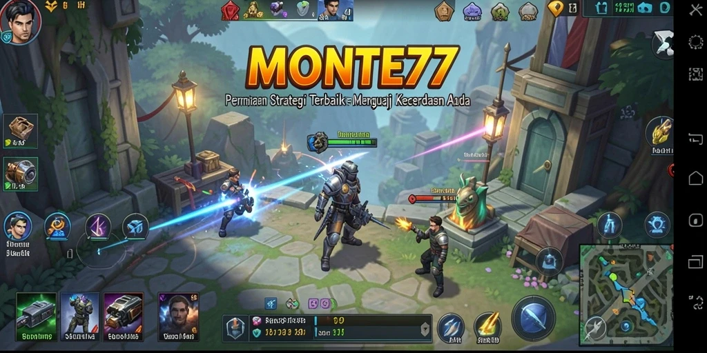 Tangkapan layar gameplay MONTE77 yang menampilkan aksi strategi mendebarkan.