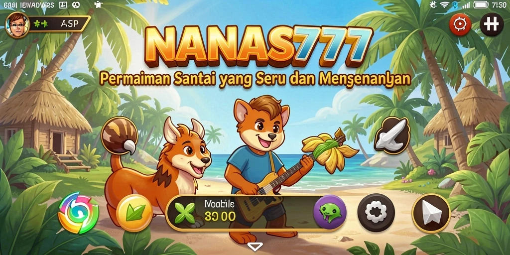 Screenshot utama NANAS777 menampilkan gameplay yang sederhana dan menarik.