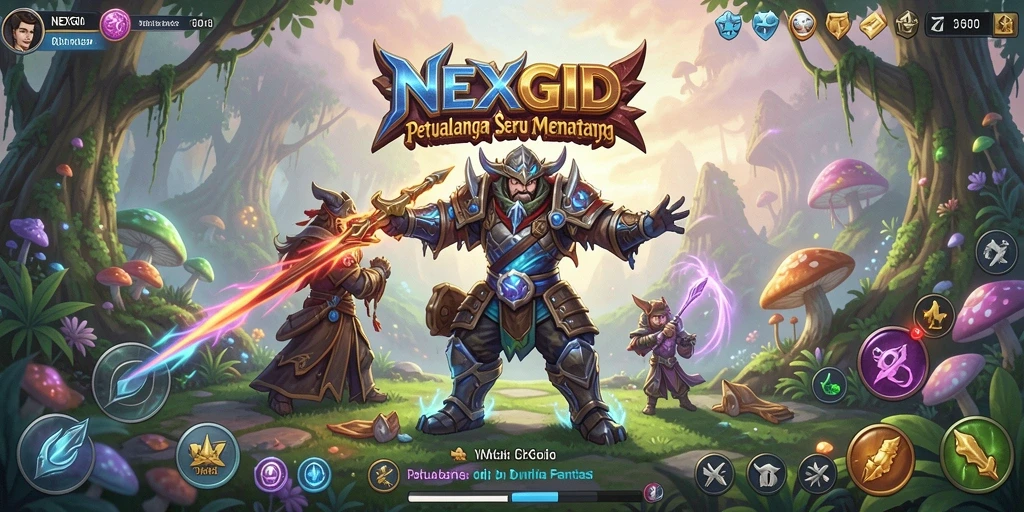 Tampilan gameplay NEXGID yang memukau dan penuh aksi.
