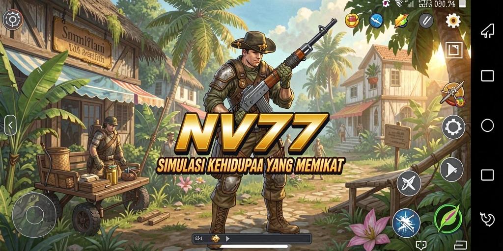 Tampilan gameplay NV77 yang menarik dan interaktif dalam simulasi kehidupan.