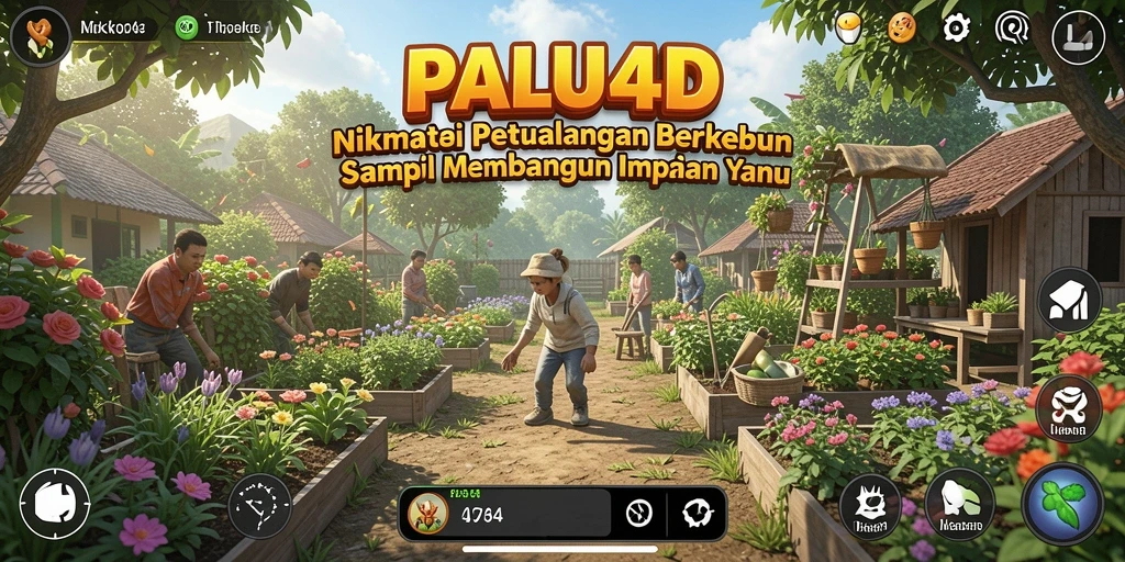 Tampilan dinamis gameplay berkebun di PALU4D.