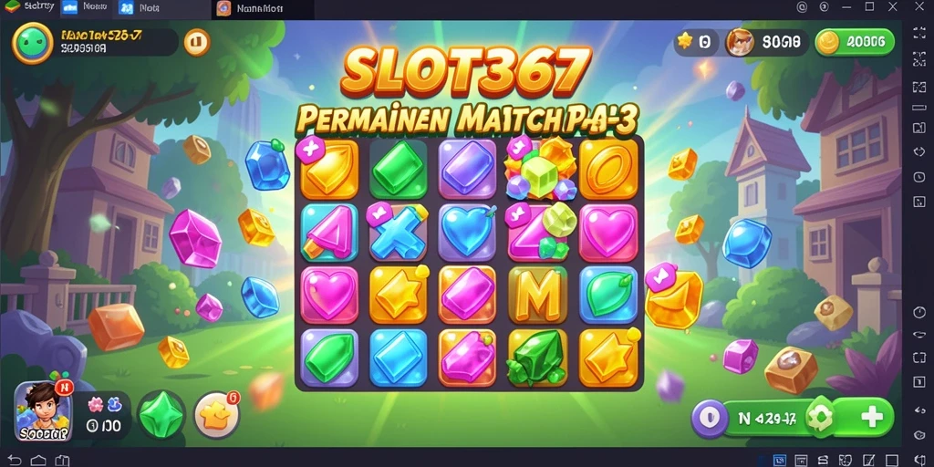 Screenshot gameplay SLOT367 menampilkan momen seru permainan Match-3.