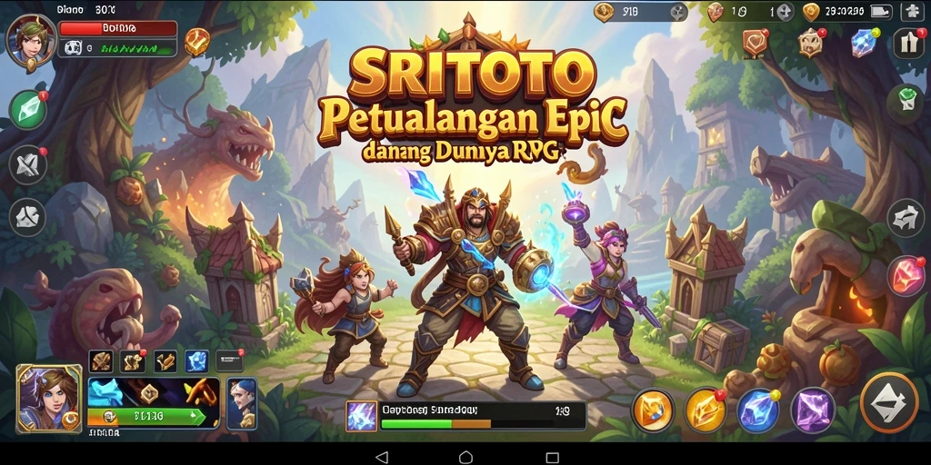 Tampilan screenshot SRITOTO menampilkan pertempuran seru dalam dunia RPG.