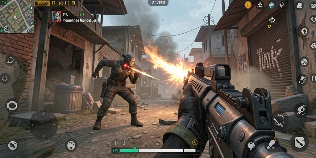 Screenshot gameplay T6 menampilkan aksi pertempuran yang intens.