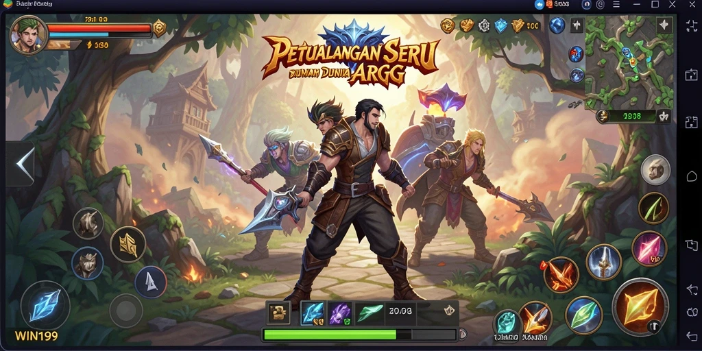 Tampilan gameplay mendebarkan dari WIN199 yang penuh aksi ARPG.